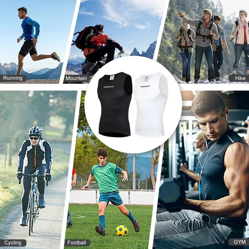GRSRXX Winter Cycling Base Layer Sleeveless Fleece Sports Bike Jerseys Shirt Warm Bike Underwear Bicycle Vest For Men Women Oasis Select