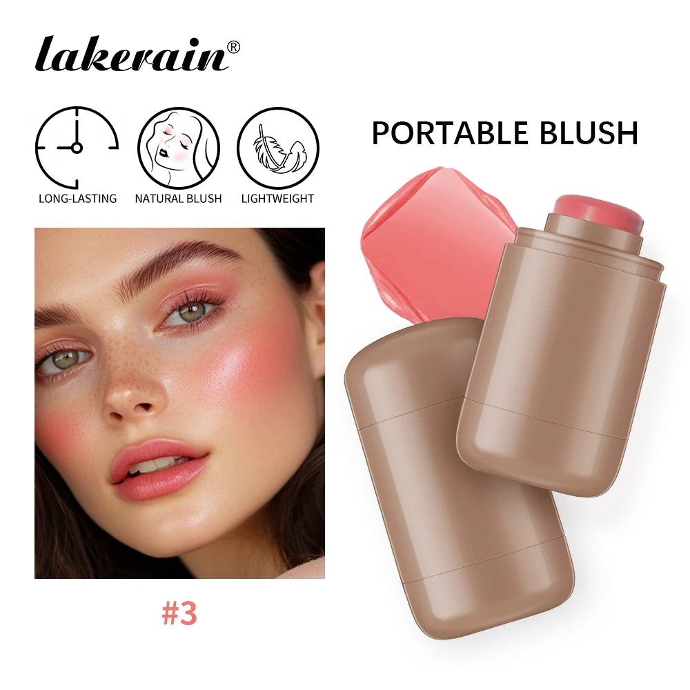 Lakerain 3-in-1 Cream Blush Stick – Cheek, Lip & Contour