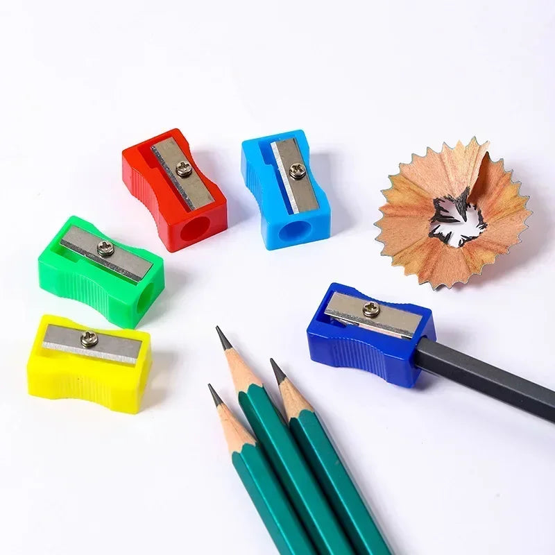 Mini Color Pencil Sharpener Curved Anti-slip Design Plastic Square Pencil Sharpener School Reward Stationery Oasis Select