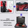 12V Portable Car Jump Starter: 99800mAh Large Capacity Lithium Booster for 8.0L Gas & 5.5L Diesel Engines Oasis Select Storage Leather Bag 12V