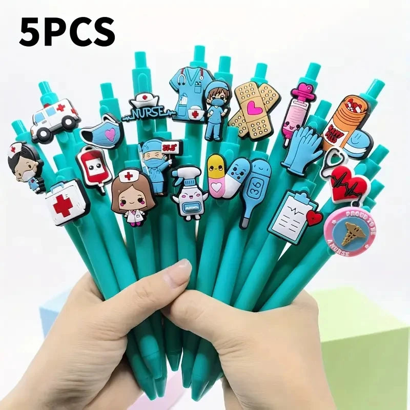20/30/5pcs Nurse Doctor Writing Gel Pens Medical Record Pen Nurses Day Gift Pen Random Styles Oasis Select random 5PCS