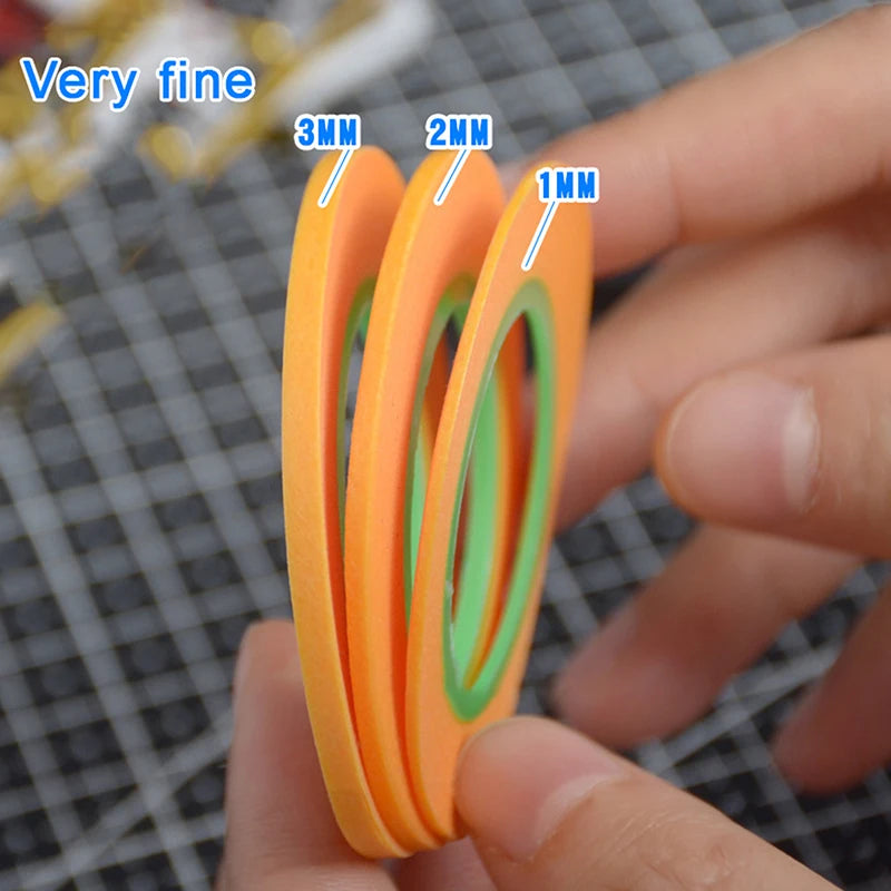 18Meters Wide 1mm/2mm/3mm Model Spraying Coating Color Ultra Tape Fine DIY Special Masking Model Covering Tape Oasis Select