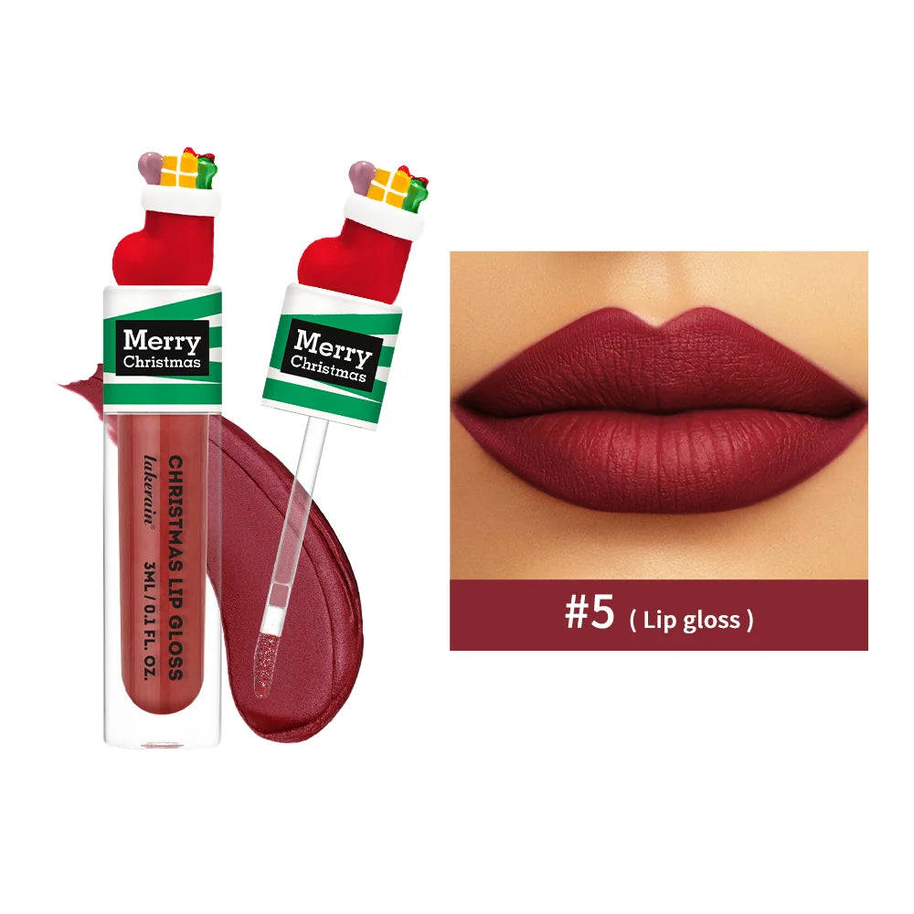 Christmas Colorful Lip Gloss Jelly Tint for Lips Lip Glow Oil Long Lasting Lip Inks Lipgloss Women's Gloss Ink Clear Makeup Gift Oasis Select 5 China Mainland