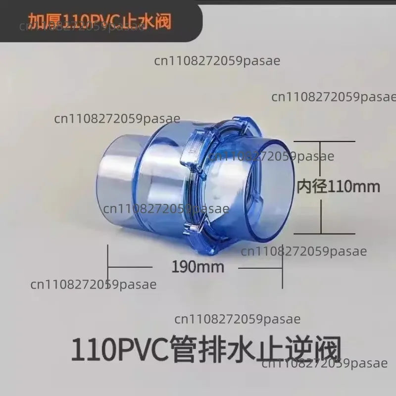 Transparent Magnetic Check Valve – 50mm Anti-Backflow Pipe