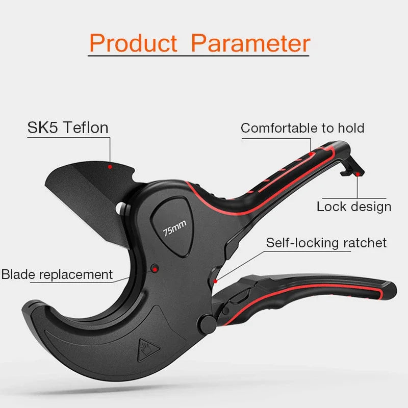 Ratchet Pipe Cutter 32–75mm | PVC PP PE PU Hand Tool Ratchet Pipe Cutter Oasis Select