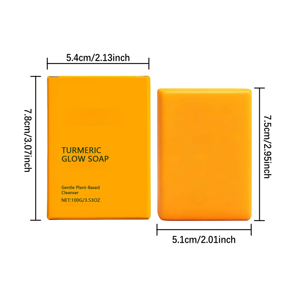 Turmeric Glow Soap Dark Spot Acne Removal Brightening Face Body Soap Even Skin Tone Moisturizing Deep Cleansing Nourishing Bar Oasis Select