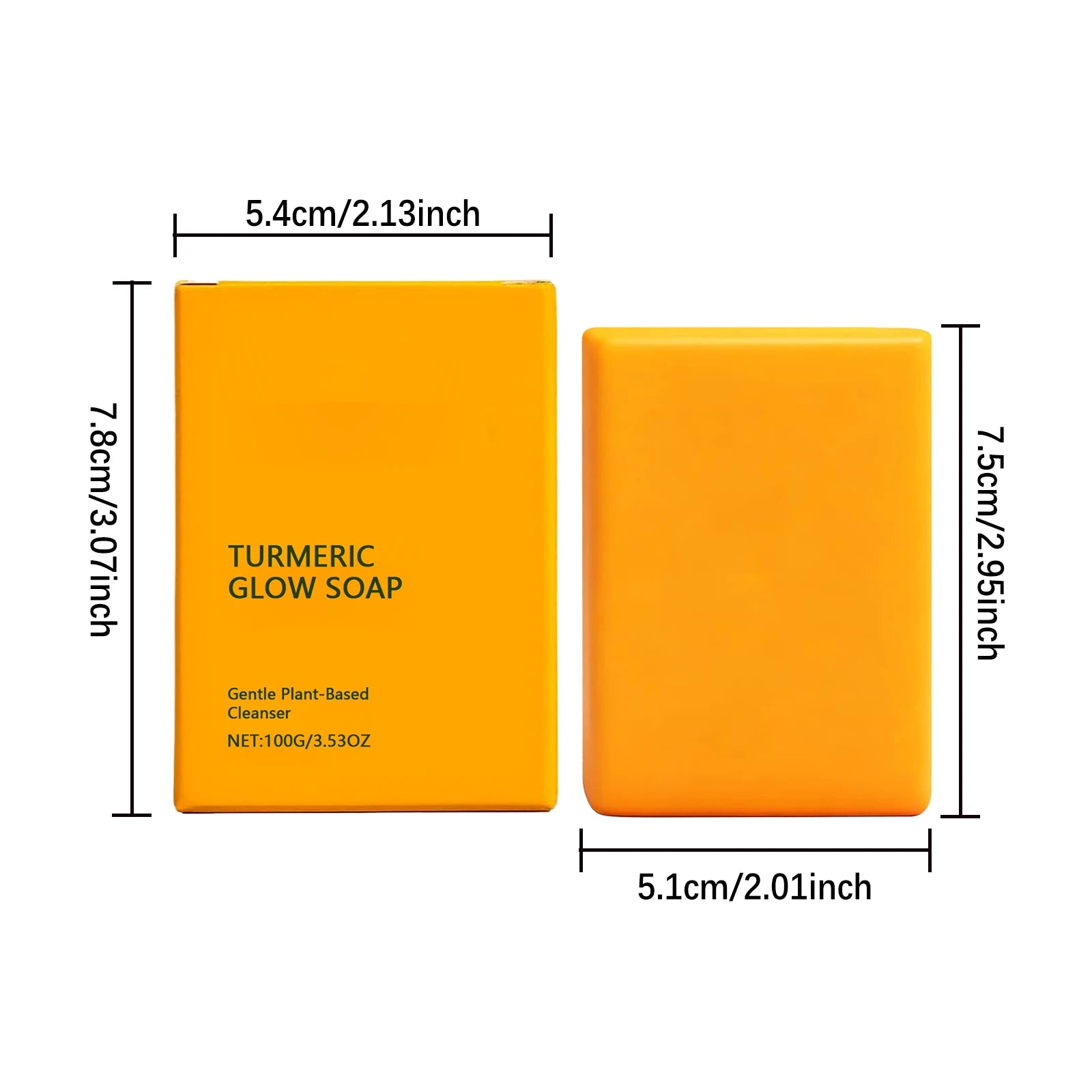 Turmeric Glow Soap Dark Spot Acne Removal Brightening Face Body Soap Even Skin Tone Moisturizing Deep Cleansing Nourishing Bar Oasis Select