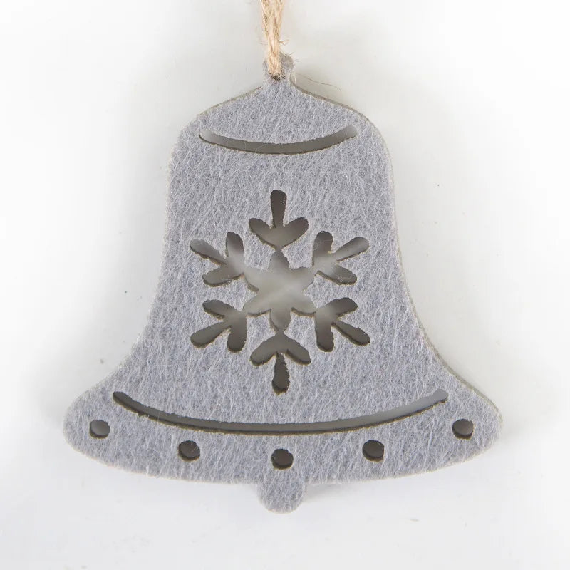 Christmas Gingerbread Man Felt Pendant Christmas Tree Snowflake Christmas Decoration Non-woven Fabric Hanging Decoration Oasis Select 8.5x8.5cm