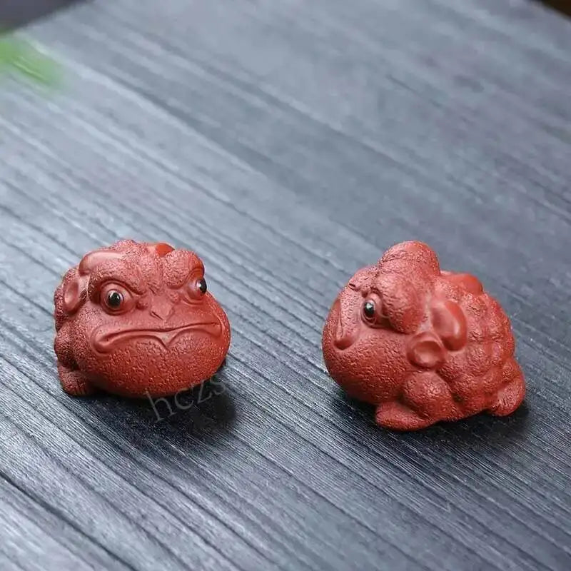 Purple Clay Tea Pet Golden Toad Ornament Wealth-attracting Tea Plaything Dahongpao Cultivable Creative Three-legged Toad Tea Oasis Select