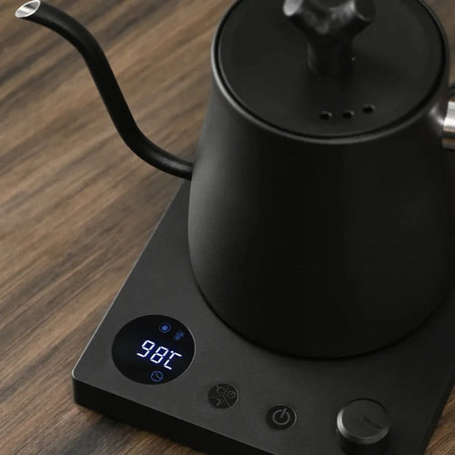 1000W Electric Gooseneck Kettle 1000ml 304 Stainless Steel Coffee Pot Intelligent Constant Temperature LED Display for CoffeeTea Oasis Select