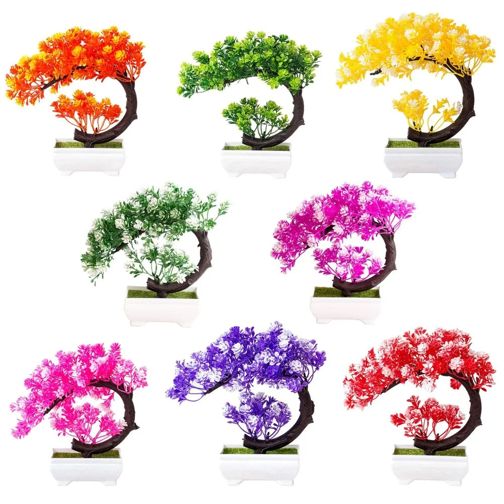 Artificial Tree Bonsai Simulation Plants Pot Plants Small Tree Grass Flower Potted Home Decor Wedding Table Centerpiece Oasis Select
