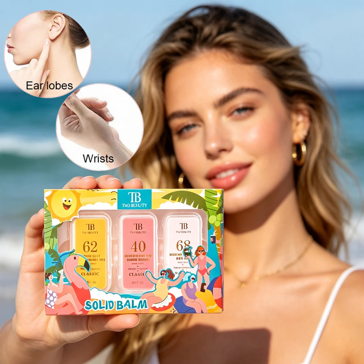 3-Pack Solid Perfume Set – Alcohol-Free Fruity Fragrance Unisex Solid Perfume Set Oasis Select