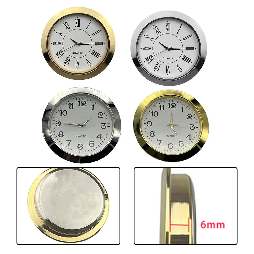 55mm Round Quartz Clock Insert – Arabic & Roman Numerals DIY DIY Clock Insert Oasis Select