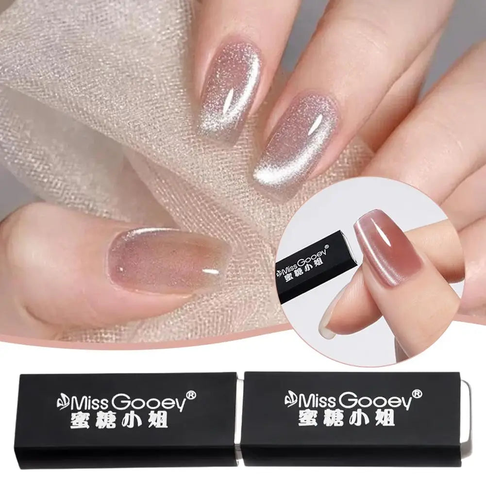 Double Head Nail Magnet Bar With Protective Cover Strong Cat Eye Magnet Tool French Nail Art Magnet Manicure Tool For Gel Polish Oasis Select