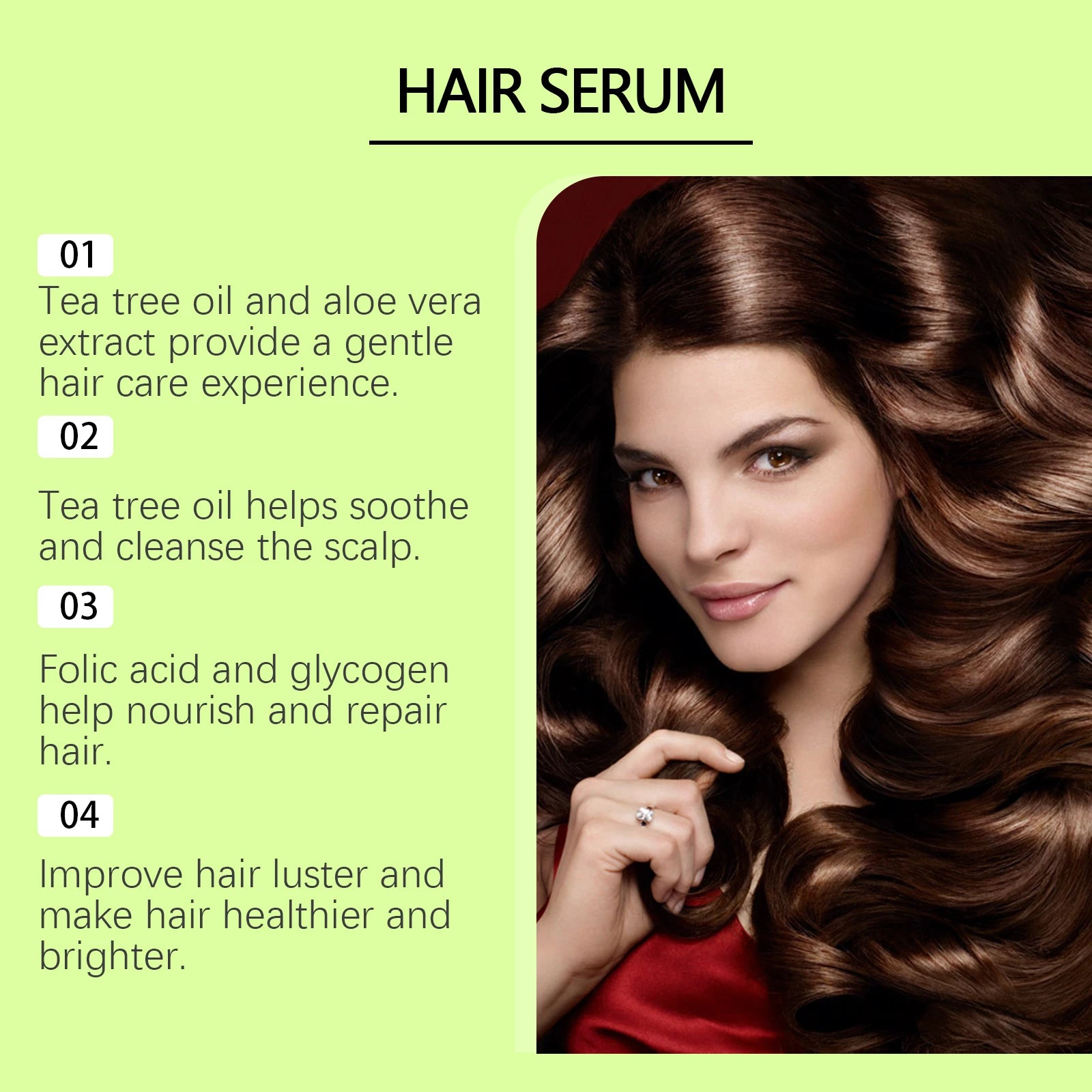 Hair care tea tree essential oil nourishes hair and repairs dry and bifurcated hair ends. Disposable pure tea essential oil Oasis Select