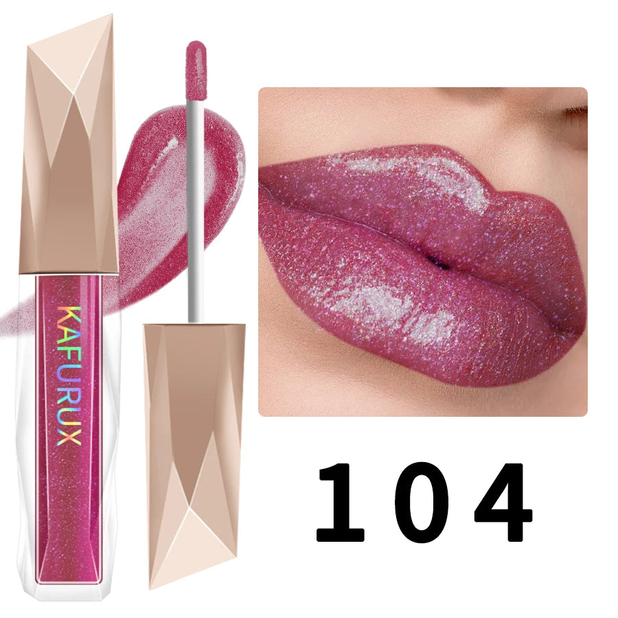 KAFURUX Shimmer Lip Gloss – Moisturizing, Fuller-Looking Lips