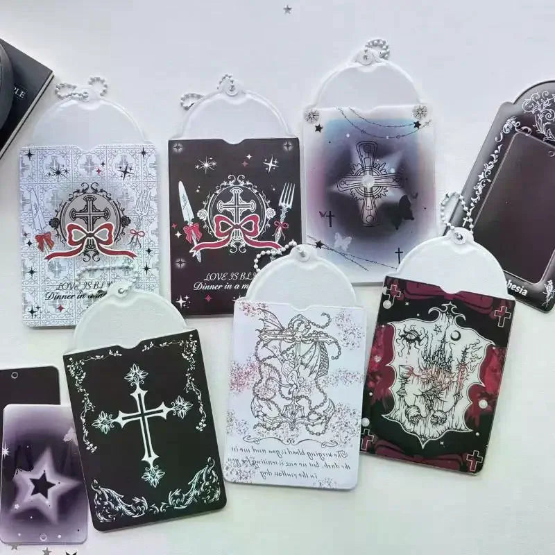 Idol Photo Card Holder Transparent Display Case for Star Chaser Campus Meal Card Storage Pendant Accessory Oasis Select