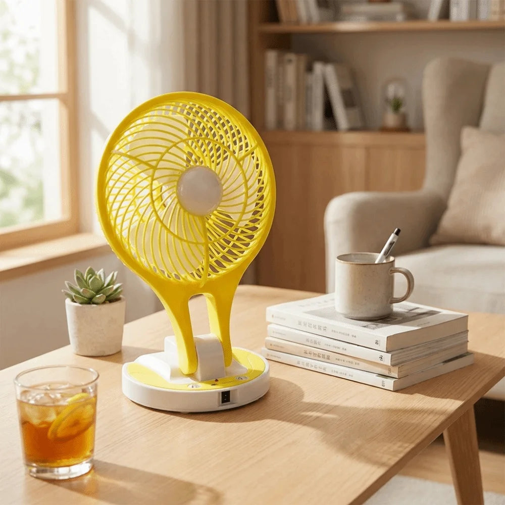 Quiet Operation Foldable Mini Fan Compact Design Gentle Wind Power USB Powered Fan Lightweight Foldable Design Personal Cooler Oasis Select