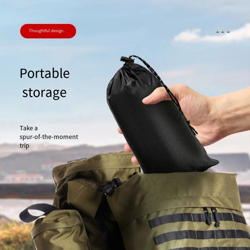 3 In 1 Outdoor Military Raincoat Hooded Sleeve Waterproof Rain Poncho Motorcycle Rain Cover Camping Hiking Travel Rainwear Tent Oasis Select