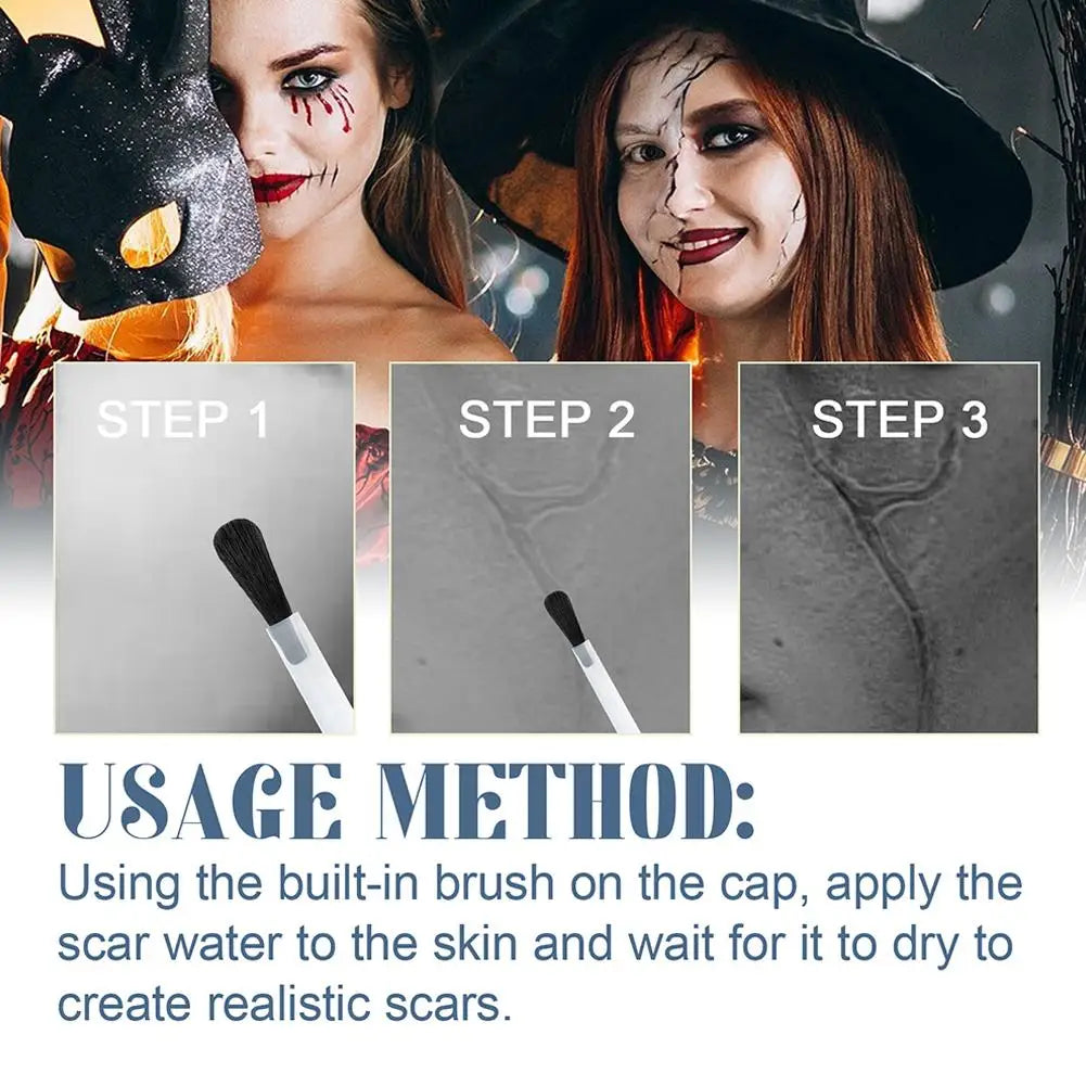 15ML Scarring Liquid Special Effect Make Up, Makeup Scarring Liquid Face Paint Makeup, Liquid Scar Makeup Cosmetic For Halloween Oasis Select