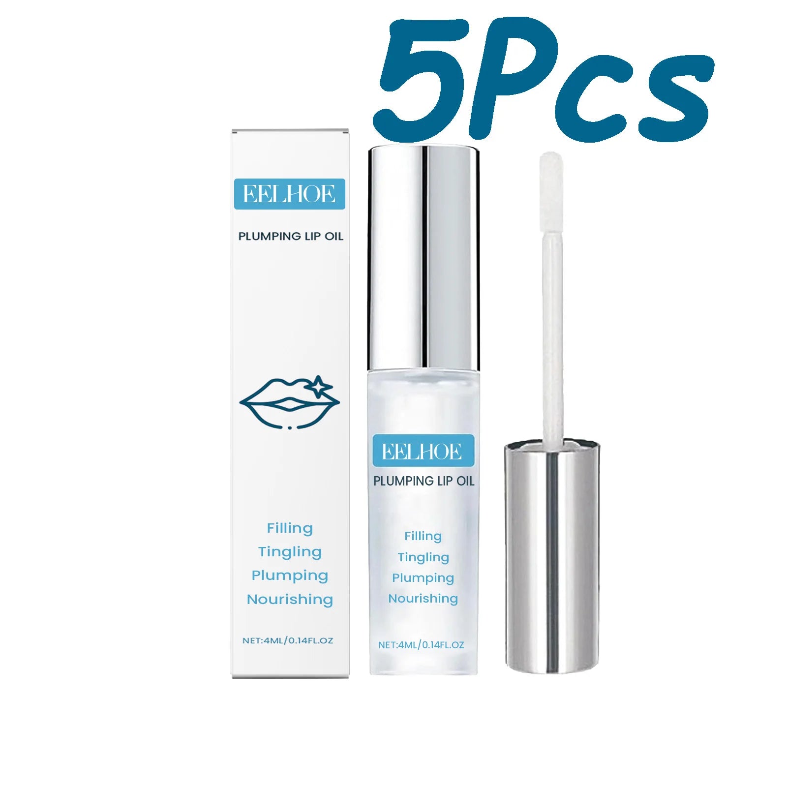 Plumping Lip Oil Daily Moisturizing Care Nourishes Softens Lips Repair Dry Chapped Lips Brightening Moisturizing Lip Care Oasis Select 5 x 4ml Boxed