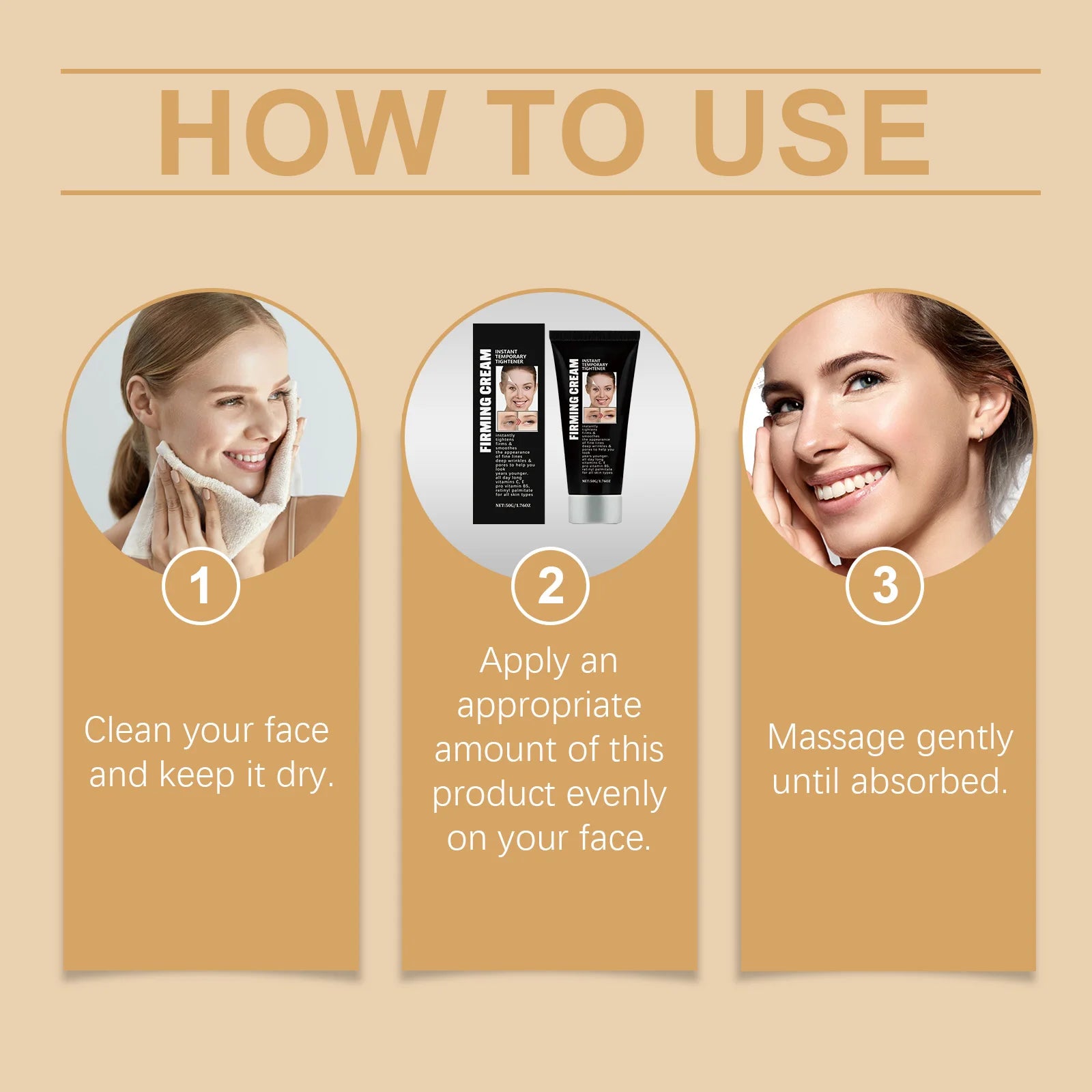 Facial Firming Brightening Cream – Lifting & Smoothing 50g Facial Firming Cream Oasis Select