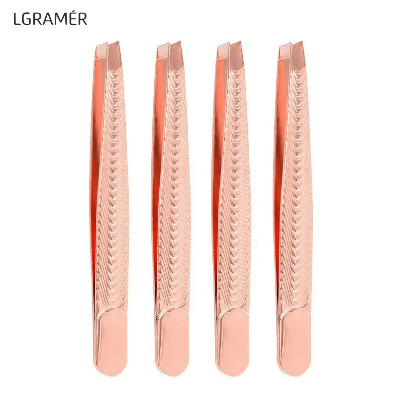 Stainless Steel Eyebrow Tweezers – Precision Hair Removal Tool