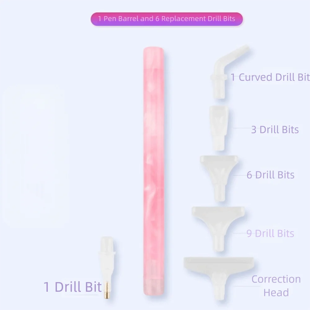 5D Diamond Painting Pen with 6 Tips | DIY Craft Point Drill Pen