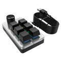 6-Key RGB Macro Mechanical Keypad with Knob – Custom Programming Macro Keypad Oasis Select Black