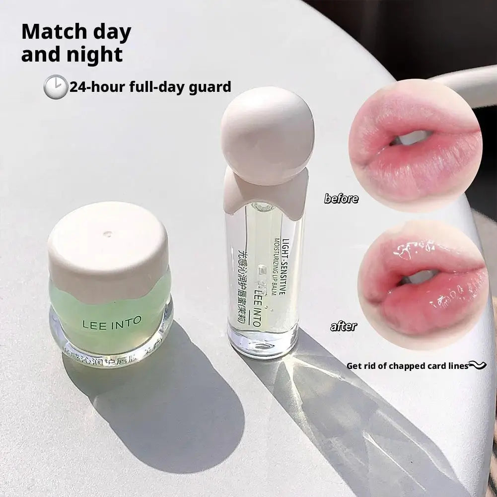 Hydrating Lip Glow Oil Lip Mask Set Cute Glossy Shine Long-Lasting Moisturizing Fruit Lip Gloss Lip Balm Nourish Lip Care Makeup Oasis Select