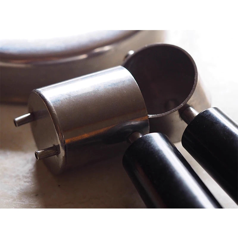 Stainless Steel Stovetop Espresso Maker – Wood Handle, 30–300ml