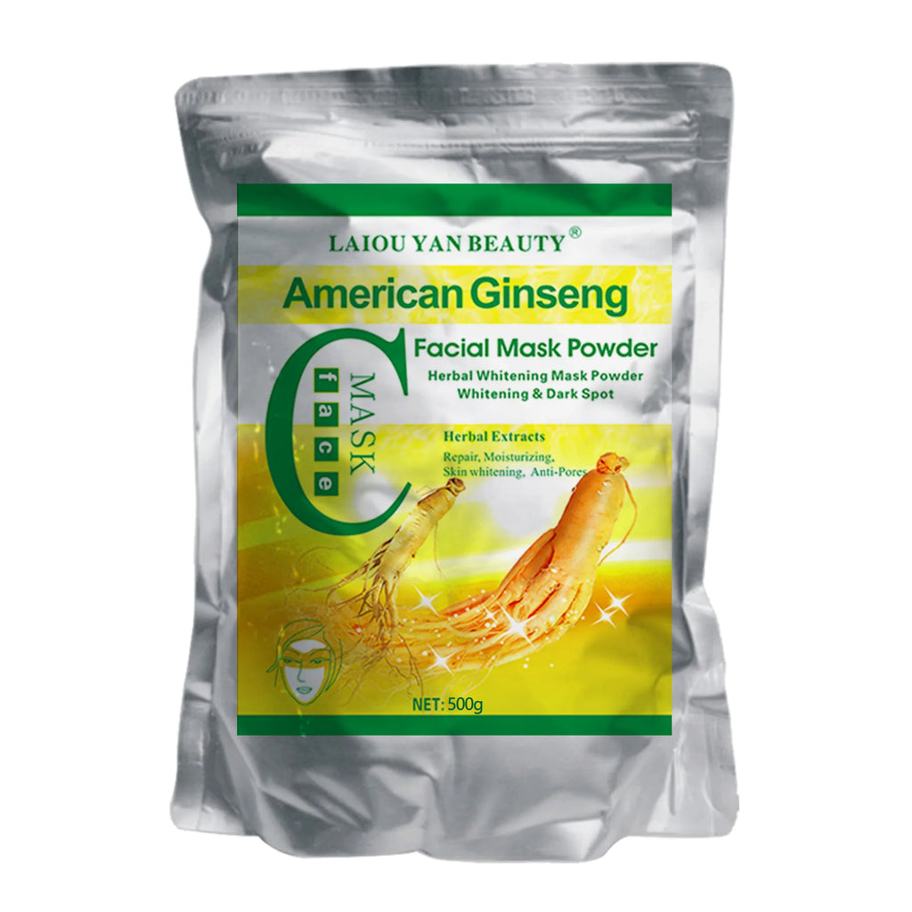 500g Pearl Whitening and Moisturizing Facial Mask Powder Green Tea Olives Lemon Natural Soft Jelly Powder Anti-wrinkle Skin Care Oasis Select Ginseng