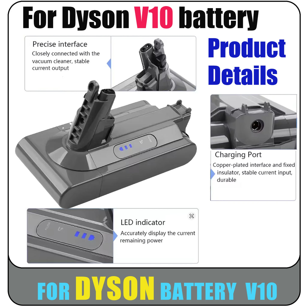 NEW 25.2V 16800mAh/28000mAH 100%For DYSON V10 batteries V10 Animal Absolute Fluffy Cordless Vacuum Cleaner Oasis Select