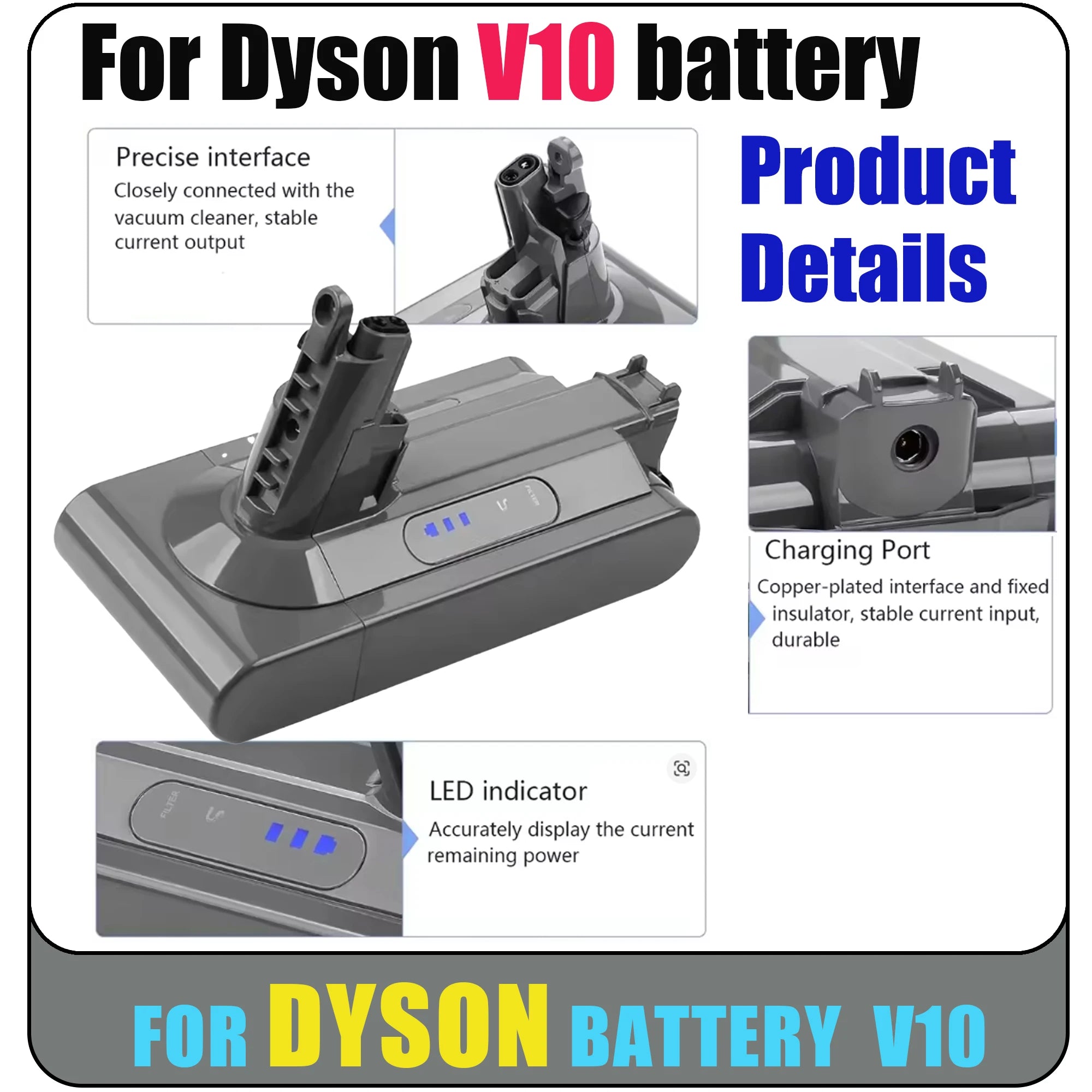 NEW 25.2V 16800mAh/28000mAH 100%For DYSON V10 batteries V10 Animal Absolute Fluffy Cordless Vacuum Cleaner Oasis Select