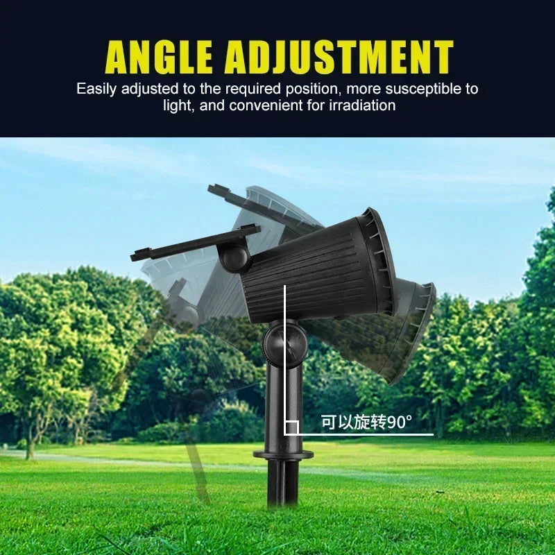 Solar 9-LED Spotlight IP65 Waterproof Landscape Garden Light