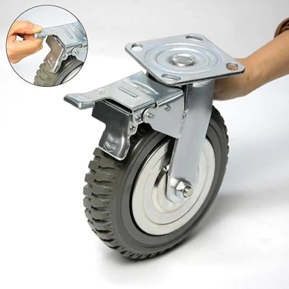 Casters Heavy Loads Rubber Swivel For Furniture Wheels Mover Noiseless Shelf Wheelbarrow Cart Hardwares Transporter Tire Trolley Oasis Select