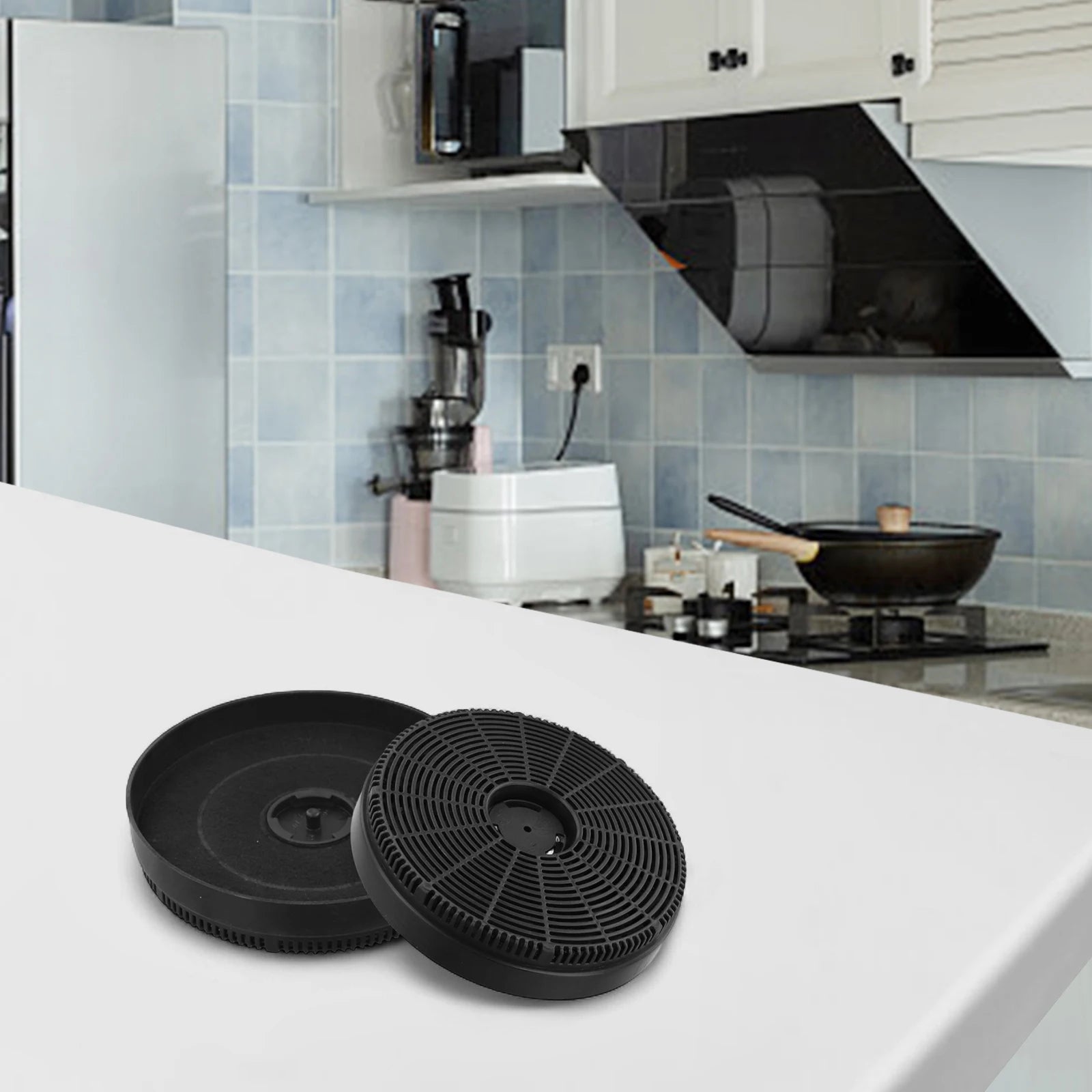 2-Pack Activated Carbon Range Hood Filter 160×30mm Round Range Hood Filter Oasis Select Default Title