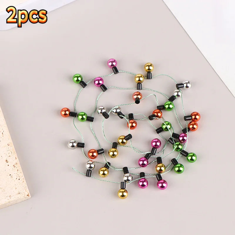 One Or 2pcs 1m Dollhouse String Lights Mini Furniture Accessories Fake Lights String Christmas Party Decoration Oasis Select MR-11