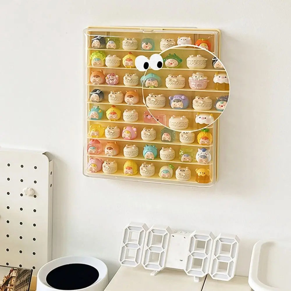 Storage Box 8 Layers Large Space Display Cabinet Hanging Wall Mounted Acrylic Transparent Lid Dolls Showing Box Oasis Select