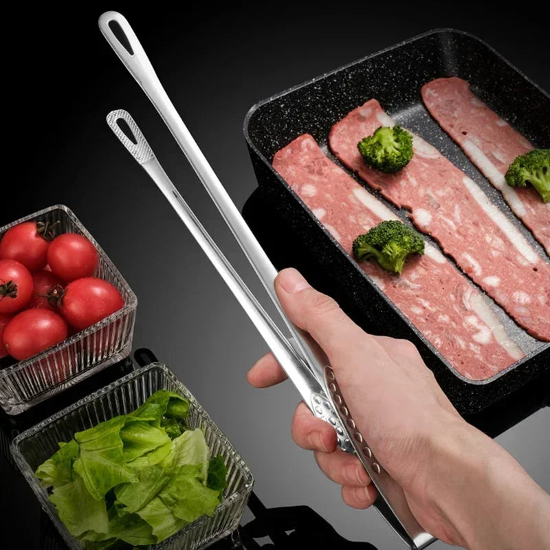 Economic Kitchen Tongs Stainless Steel Barbecue Tongs Clip BBQ Grill Meat Tongs Cooking Tweezers for Food Utensils Kitchen Tools Oasis Select
