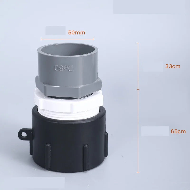 Ton Drum Accessories Valve Conversion Joints PVC Ball Valves Water Supply Pipe Sockets Hose Switches 4/ 6 Points 1-inch 2-inch Oasis Select 50mm
