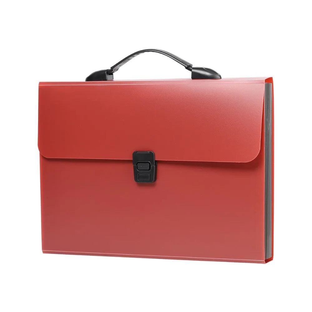 13 Layers Accordion File Folder Large Capacity Waterproof Expanding File Organizer Multifunctional Portable Document Storage Bag Oasis Select Red