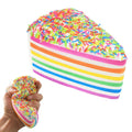Rainbow Cake Squishy Toy – Slow Rise Stress Relief Squeeze