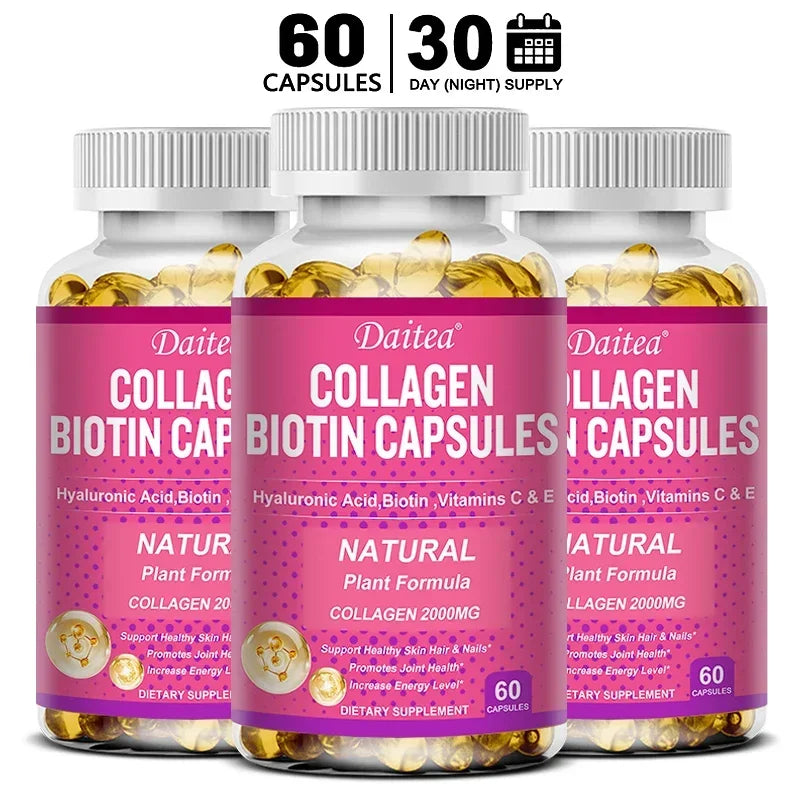 Collagen Biotin Supplement – Hair, Skin, Nails & Energy Boost