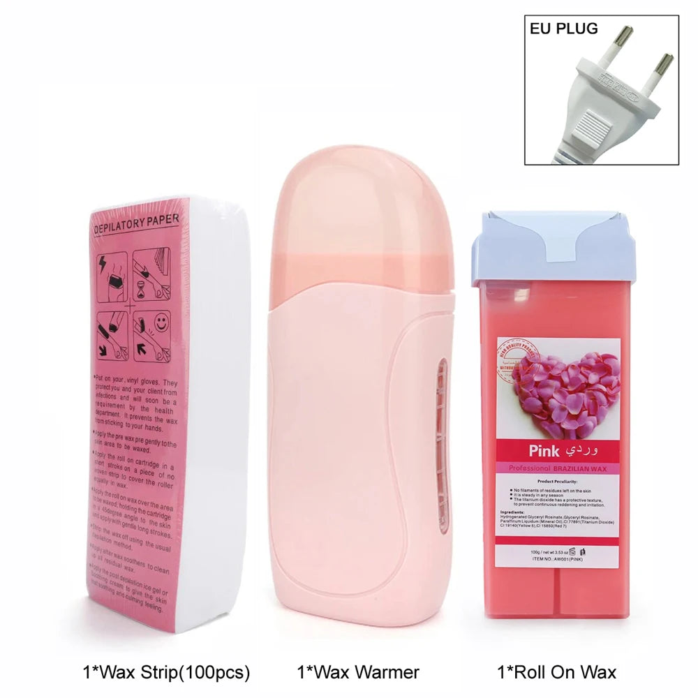 Rose Roll-On Wax Warmer Kit – Electric Hair Removal Set