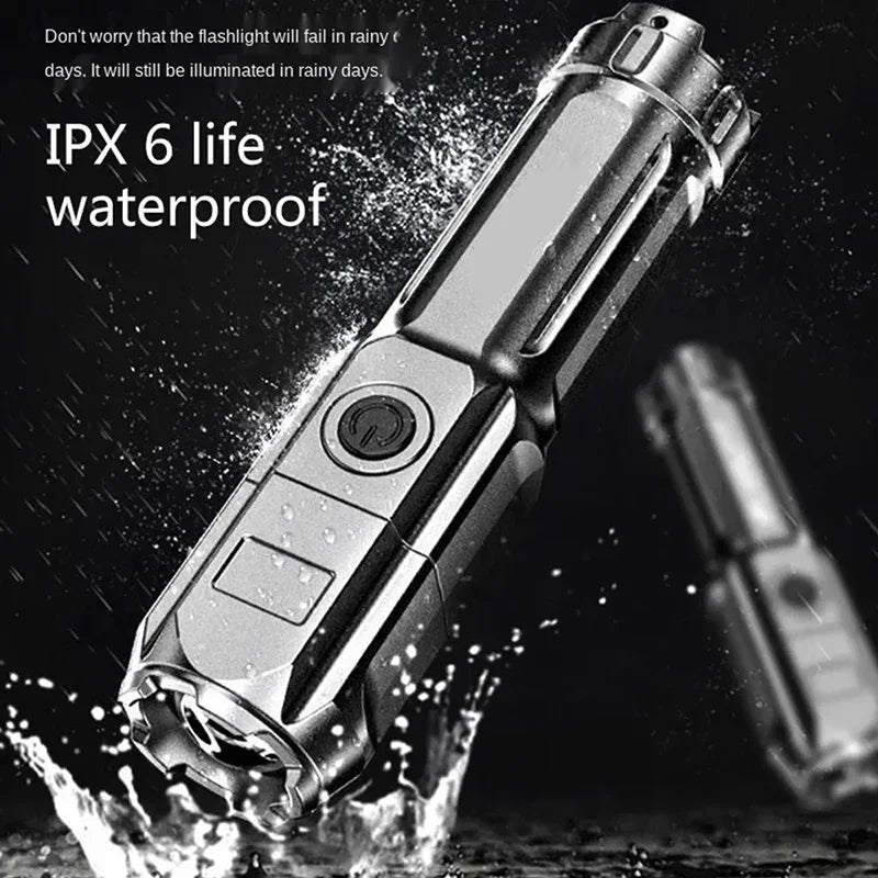 ZHIYU LED Rechargeable Zoomable Flashlight – Waterproof Torch