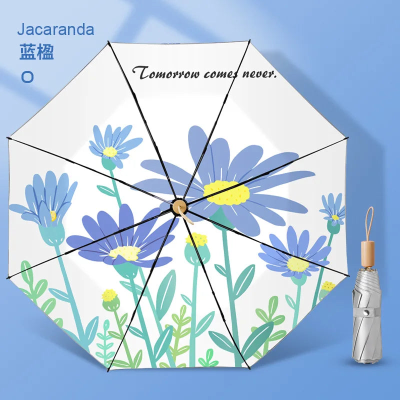 Sun Umbrella UV Protection Sunblock Double Sunshade Umbrella Both Rain and Shine Vinyl Umbrella Oasis Select 11