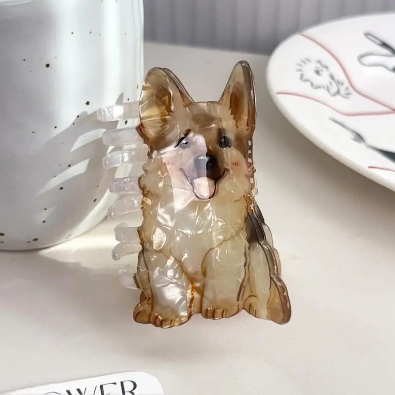 Puppy Dog Hair Claw Clips | Cartoon Acrylic Shark Clips Hair Claw Clip Oasis Select A7