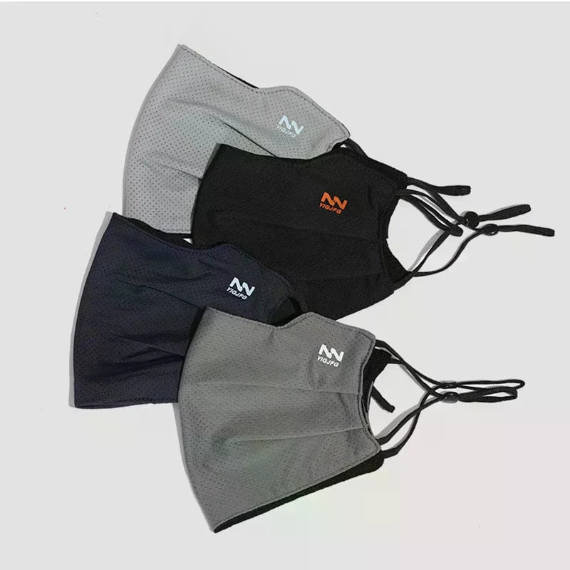 Sun Protection Face Mask For Men Reusable Breathable UV Face Shield Solid Color Washable Face Mask Summer Cycling Face Mask Oasis Select