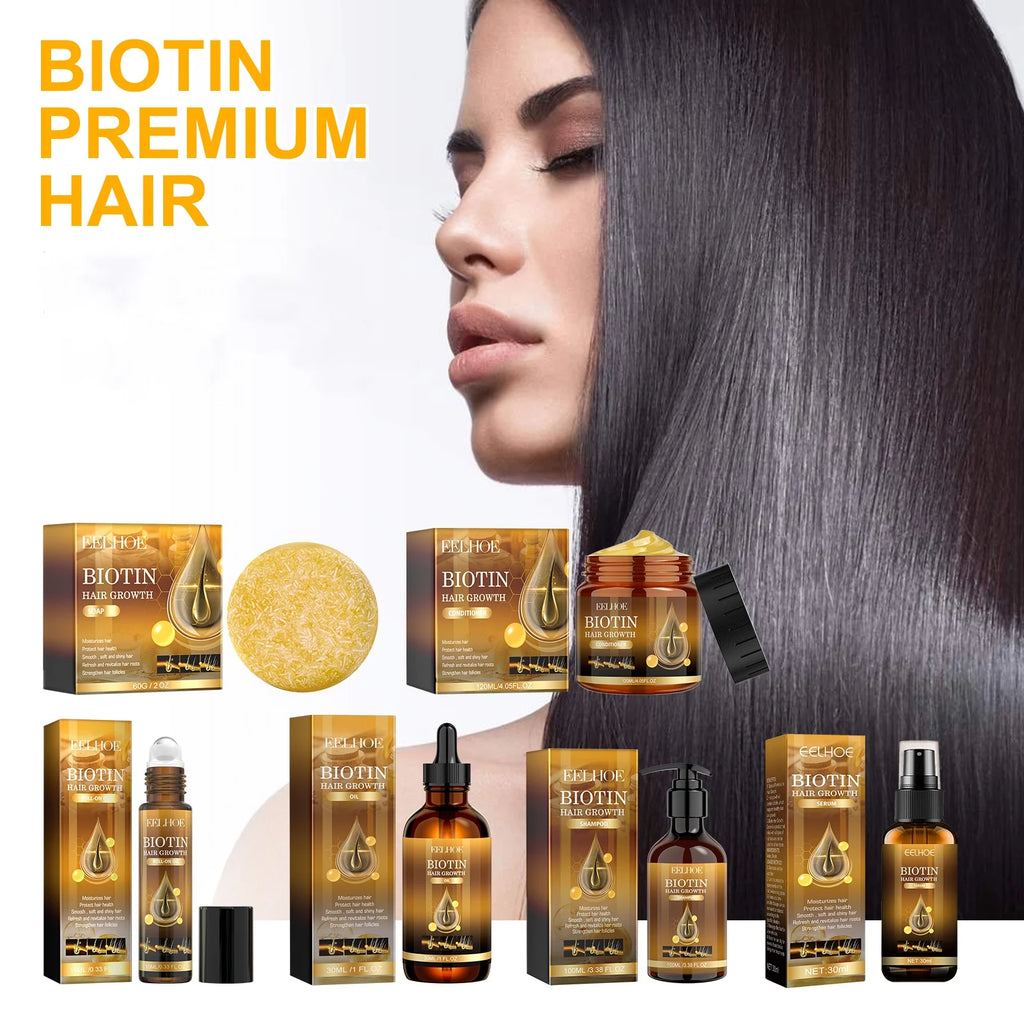 Biotin Hair Growth Products Fast Growing Oil Conditioner Frizz Damaged Repair Hair Thinning Soap Nourish Root Dense Hair Shampoo Oasis Select